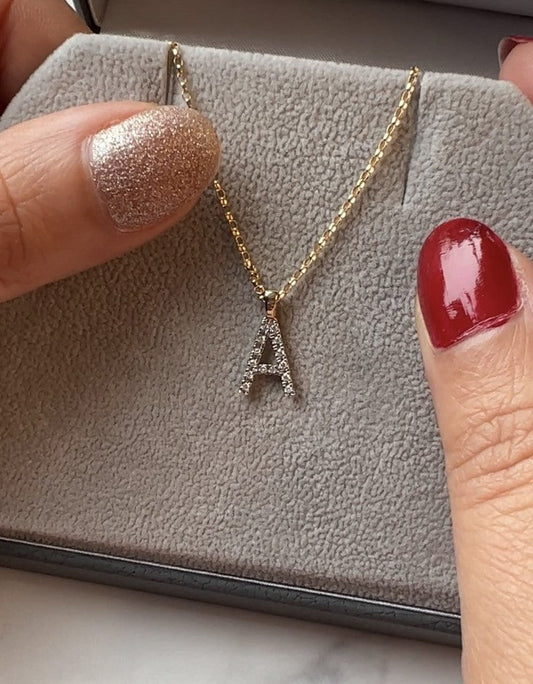 Diamond Initial Pendant