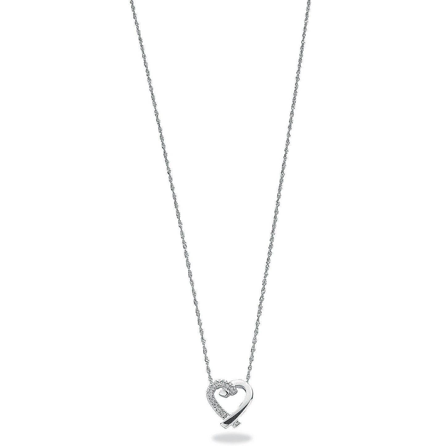 White Gold Diamond Heart Pendant