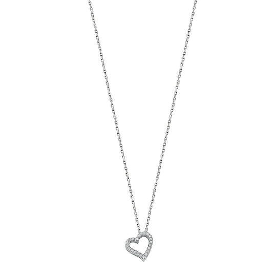 White Gold Diamond Heart Pendant