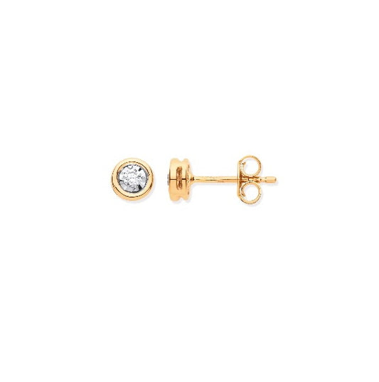 9ct Gold Diamond Studs