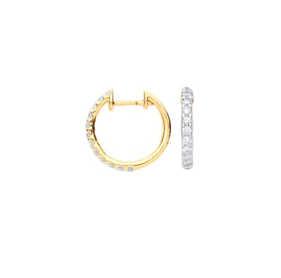 9ct Gold Diamond Earrings