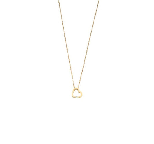 Gold Diamond Heart Pendant