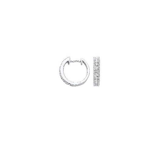 18ct White Gold Diamond Earrings