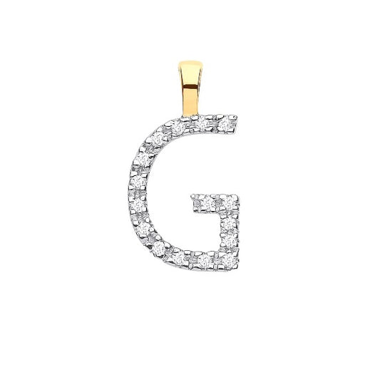 Diamond Initial Pendant - Letter G