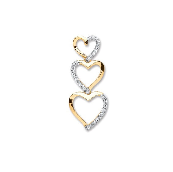 Gold Diamond Heart Pendant