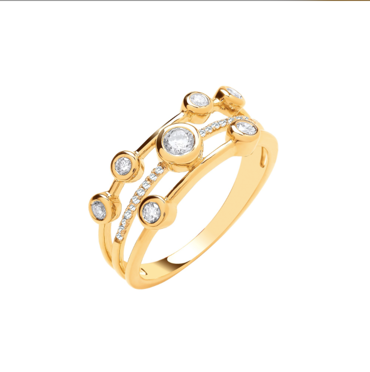 9ct Gold Diamond Dress Ring