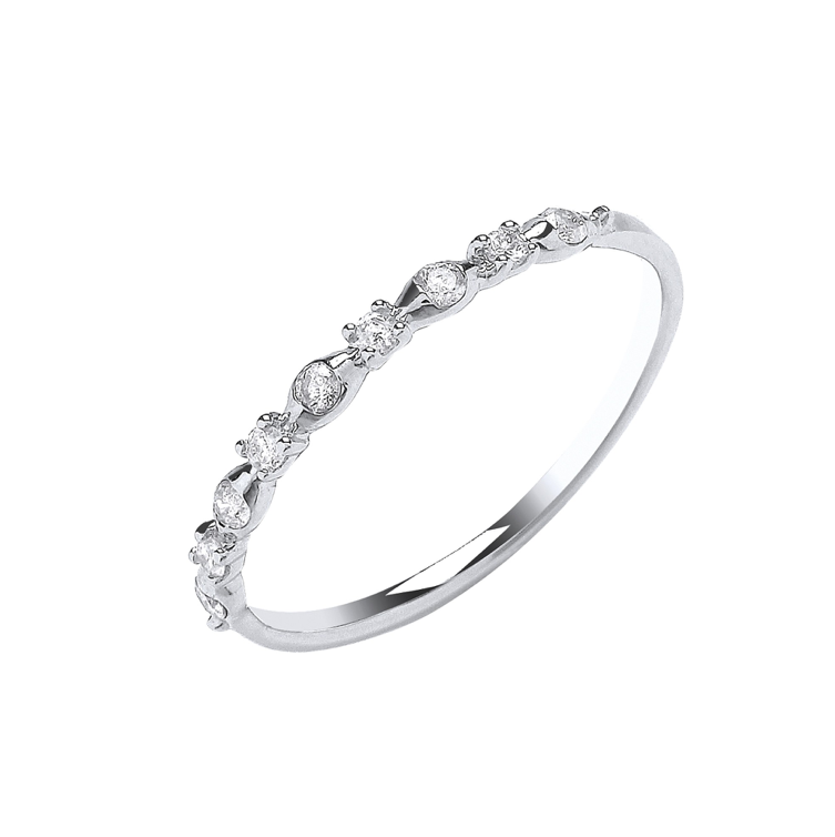 9ct White Gold Diamond Eternity Ring