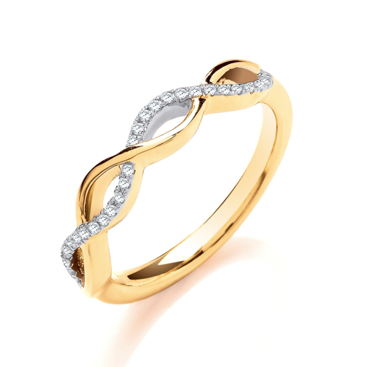 9ct Entwined Diamond Ring