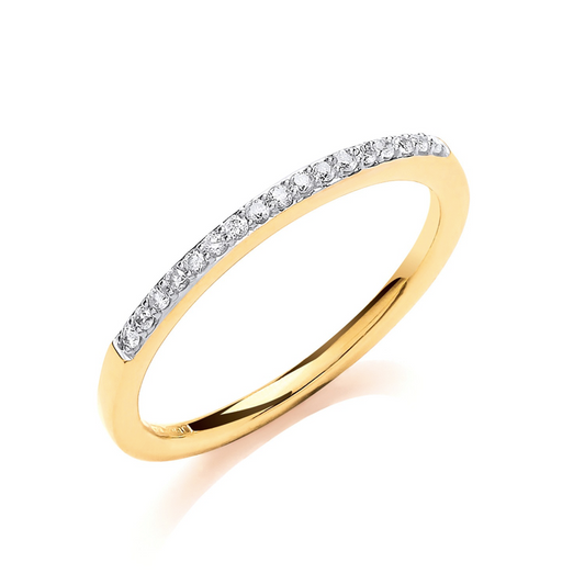 9ct Yellow Gold Diamond Eternity Ring