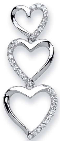 White Gold Diamond Heart Pendant