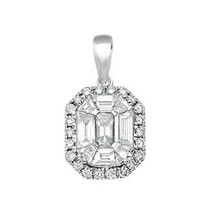 White Gold Diamond Drop Pendant