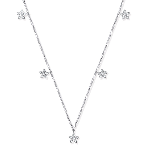 White Gold 7 Florets Pendant Chain