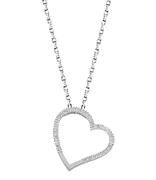 White Gold Diamond Heart Pendant