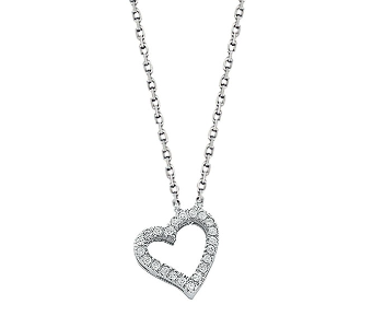 White Gold Diamond Heart Pendant