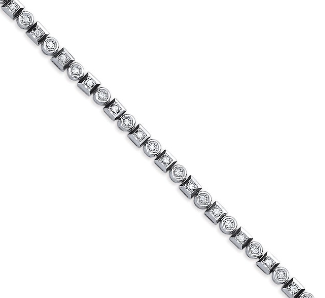 Gold Rubover Diamond Bracelet