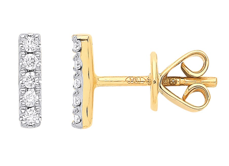 9ct Gold Diamond Earrings