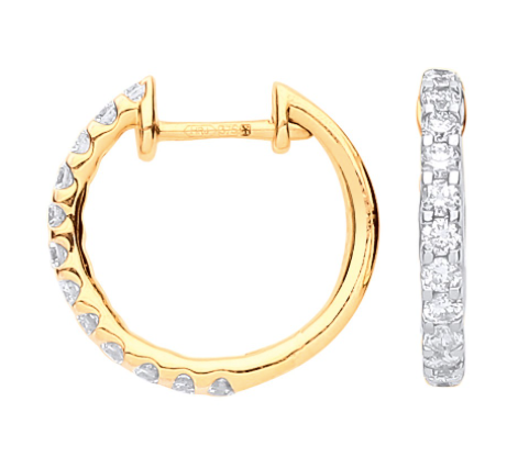 9ct Gold Diamond Earrings