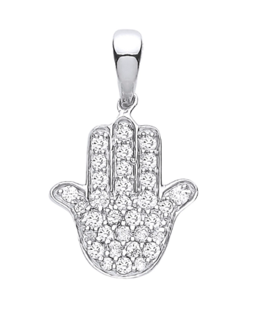 White Gold Diamonds Hamsa Pendant