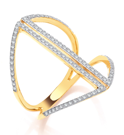 9ct Yellow Gold 0.20ct Dress Ring