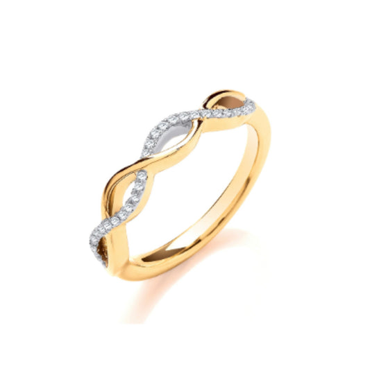 9ct Entwined Diamond Ring