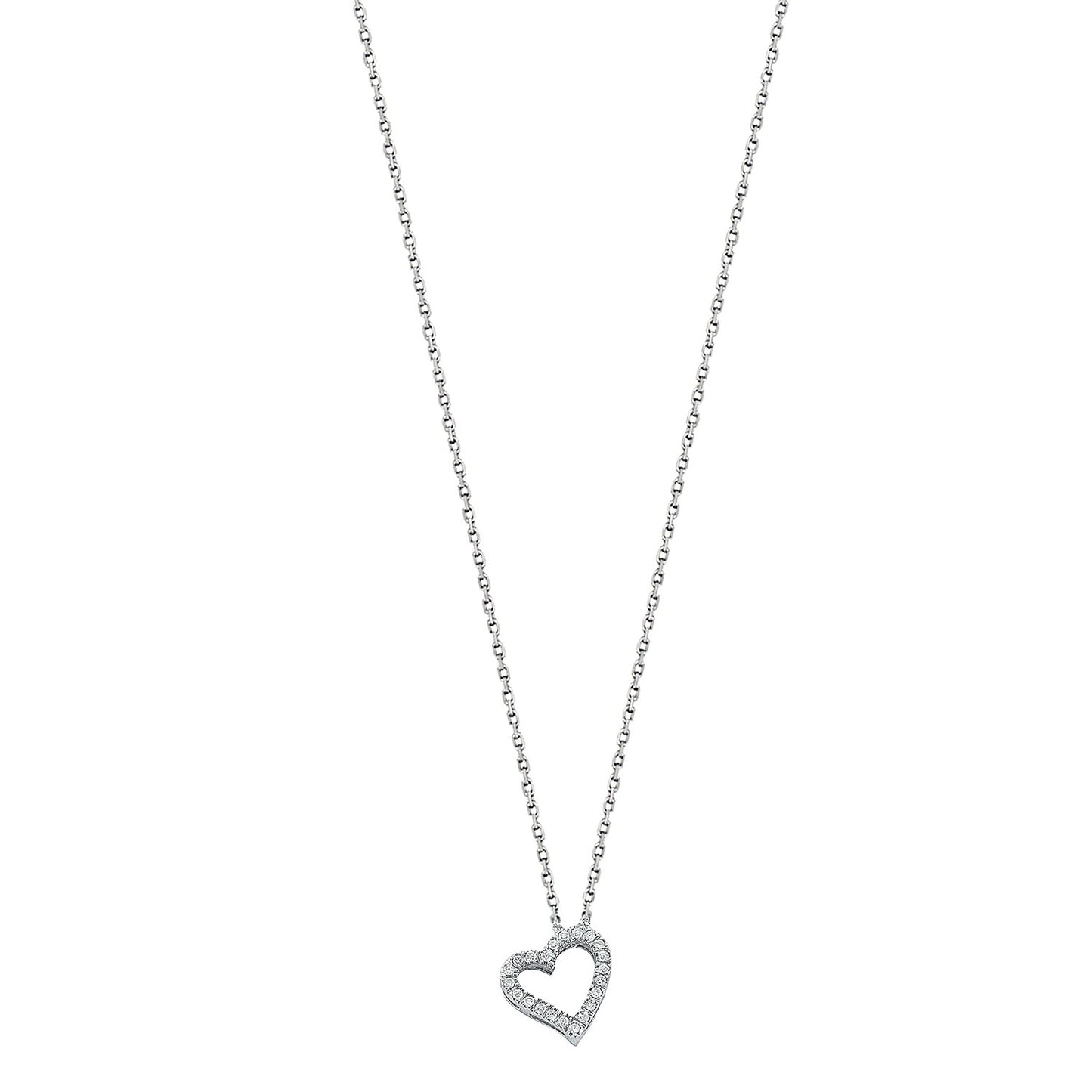 White Gold Diamond Heart Pendant