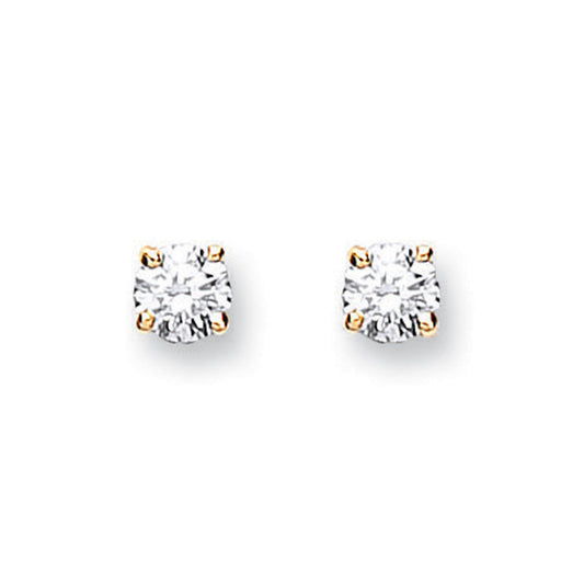 18ct Gold Claw Set Diamond Stud Earrings