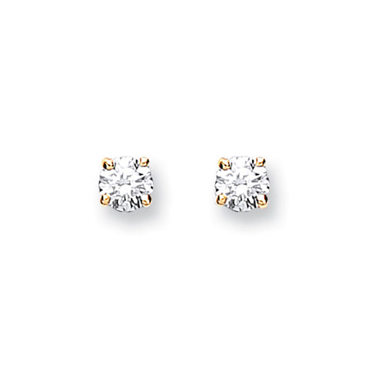 9ct Gold Claw Set Diamond Stud Earrings