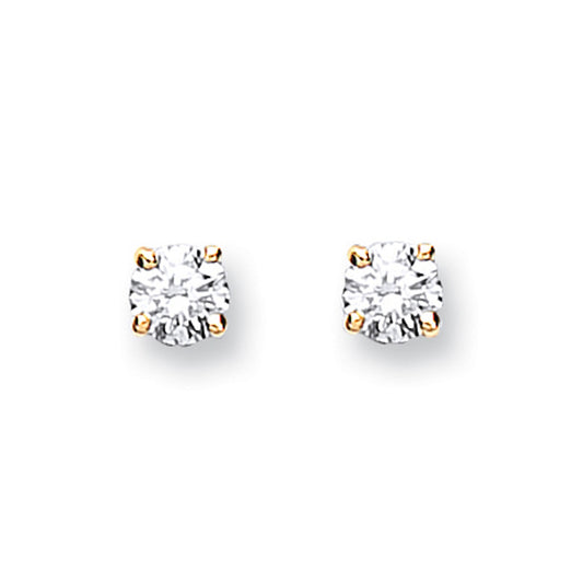 9ct Gold Claw Set Diamond Stud Earrings