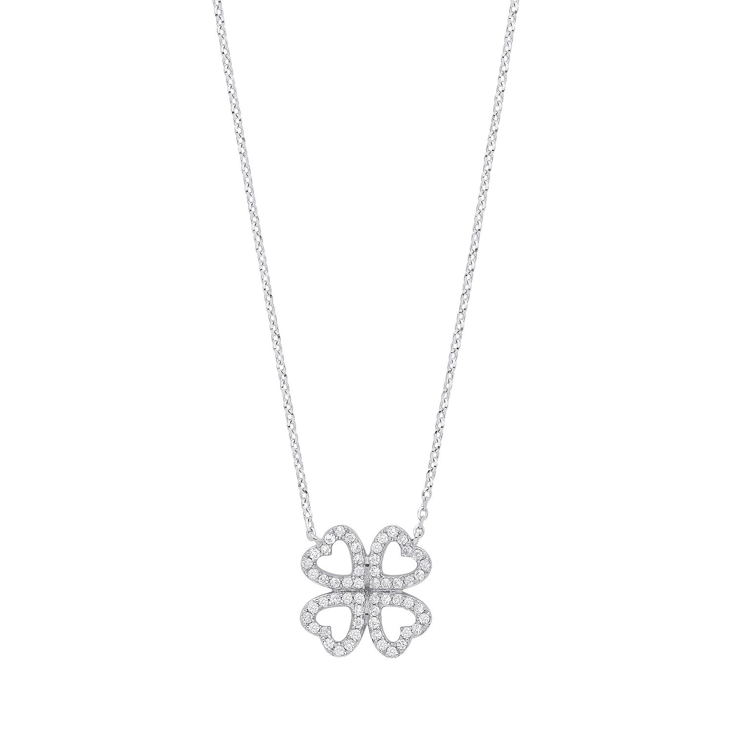 White Gold Diamonds Four-leaf Clover