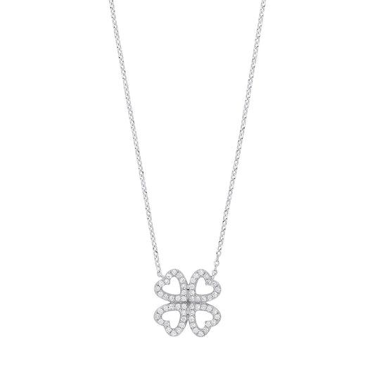 White Gold Diamonds Four-leaf Clover