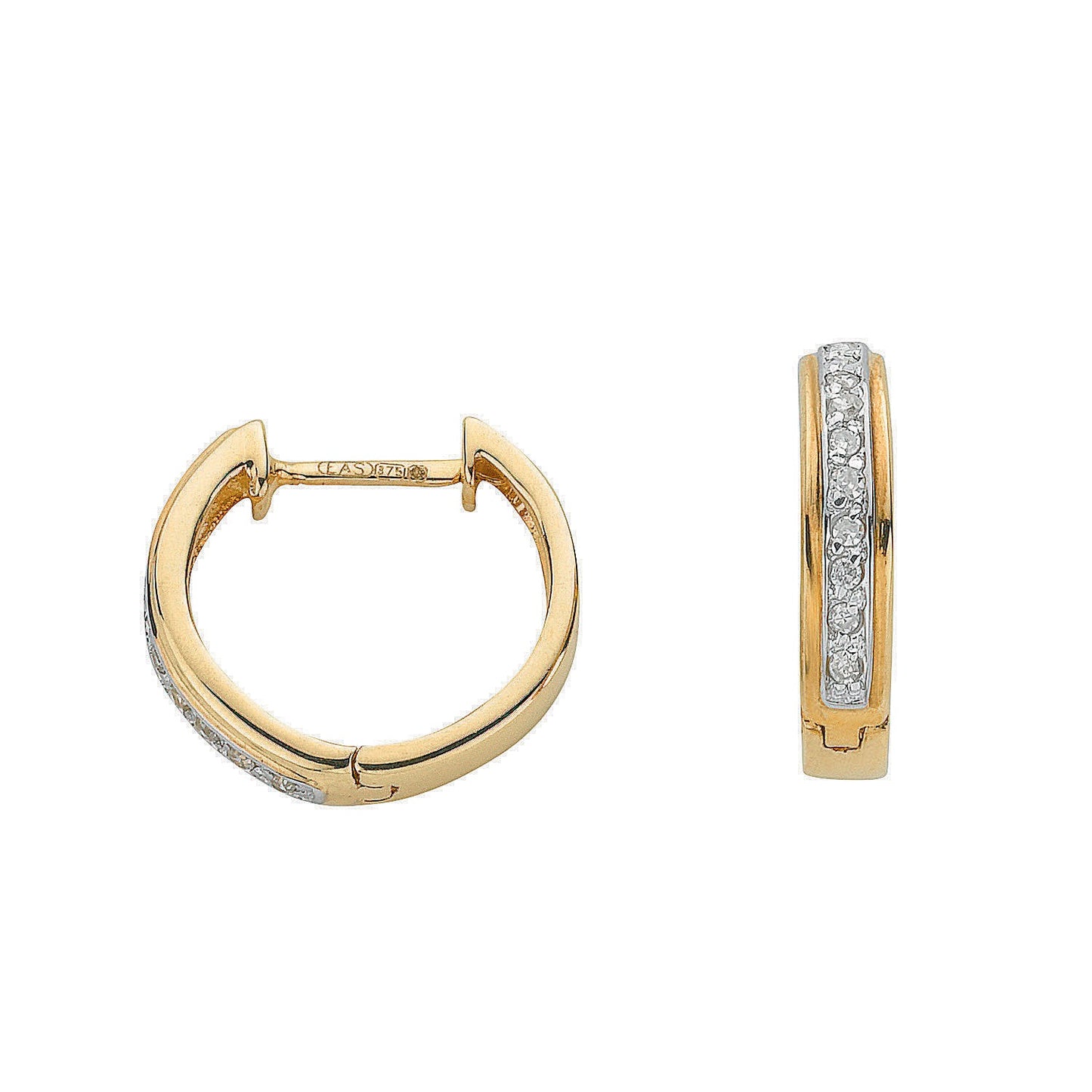 9ct Gold Diamond Earrings