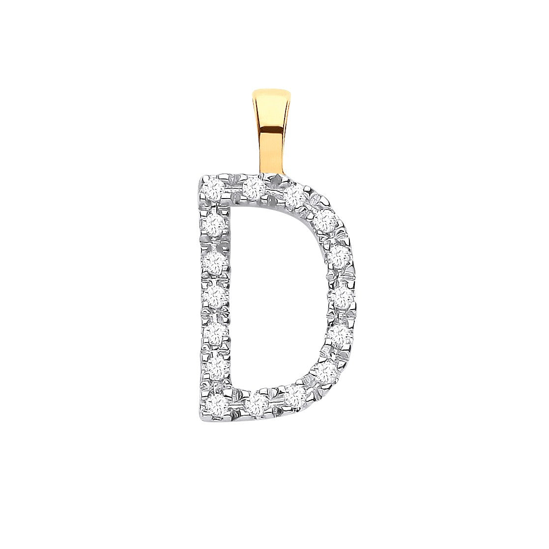 Diamond Initial Pendant - Letter D