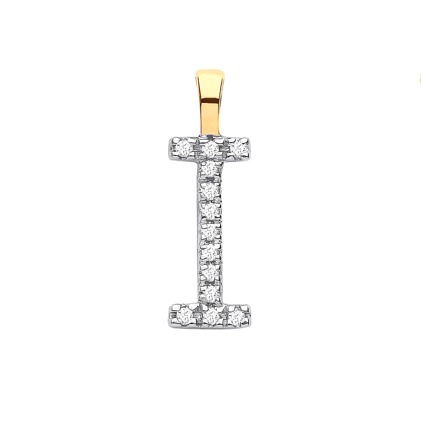 Diamond Initial Pendant - Letter I