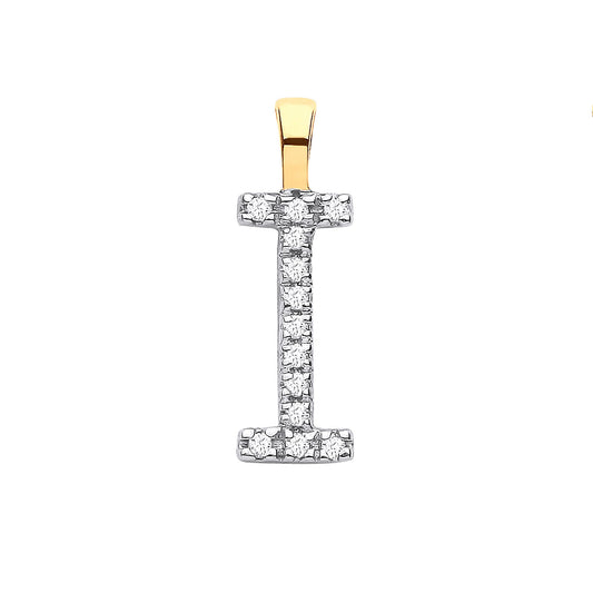 Diamond Initial Pendant - Letter I