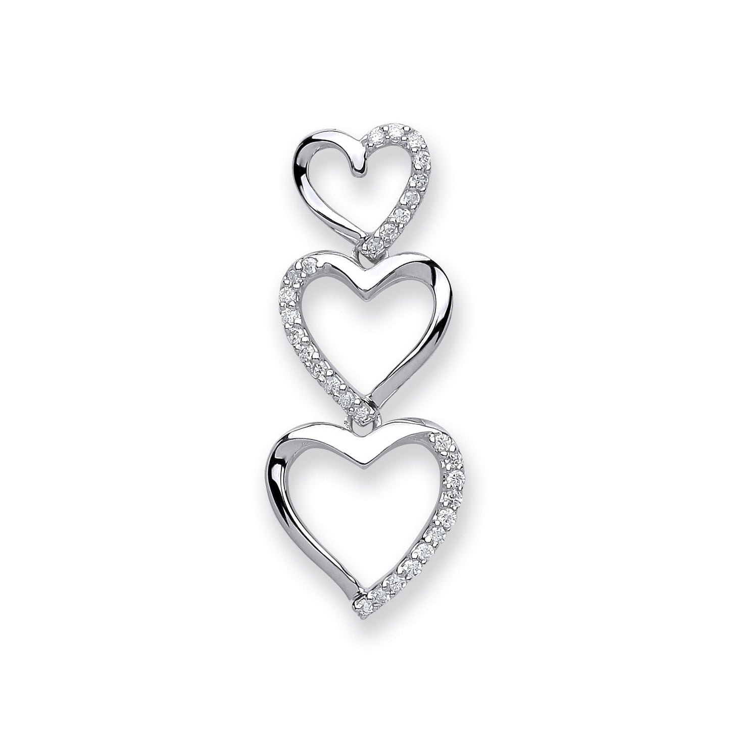 White Gold Diamond Heart Pendant