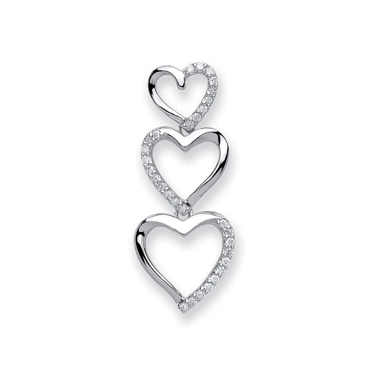 White Gold Diamond Heart Pendant
