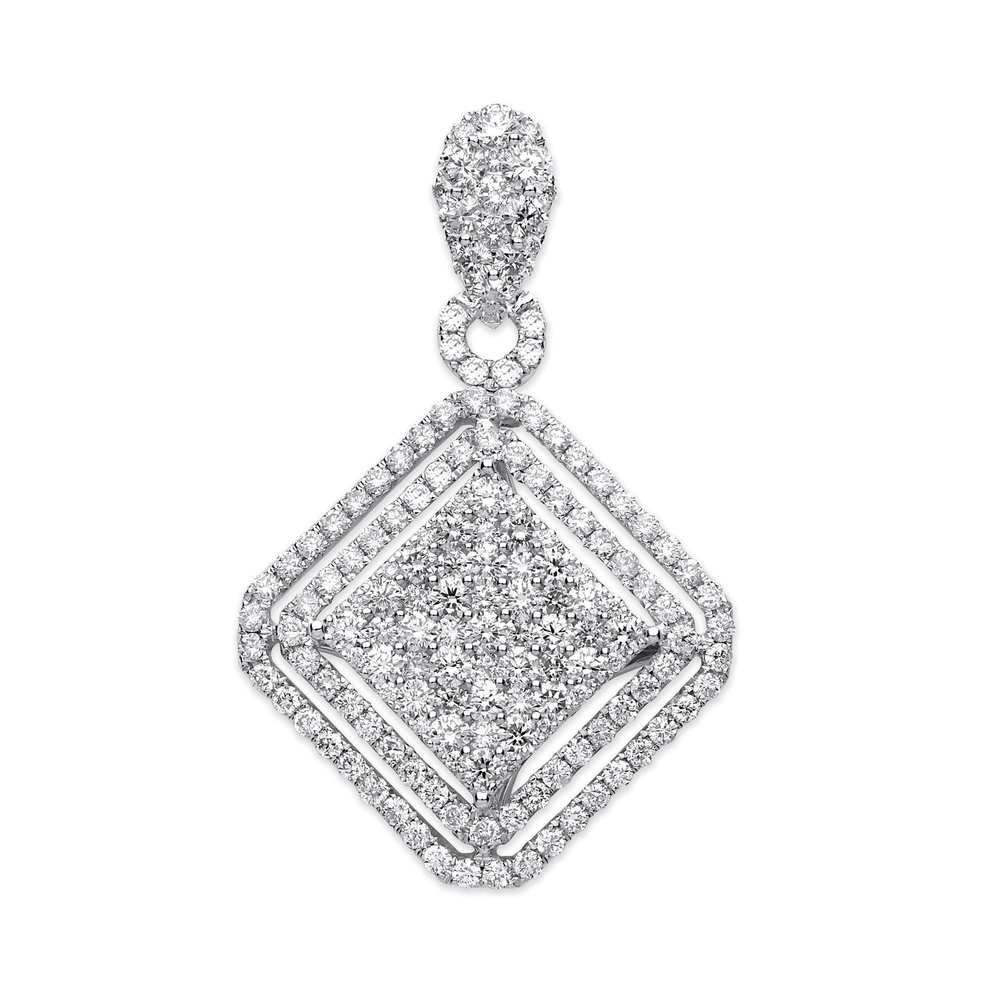 White Gold Square Pendant