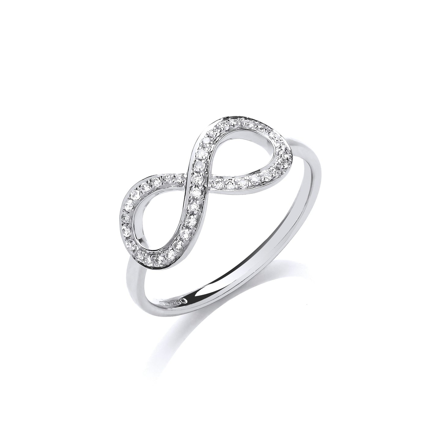 9ct White Gold Infinity Dress Ring