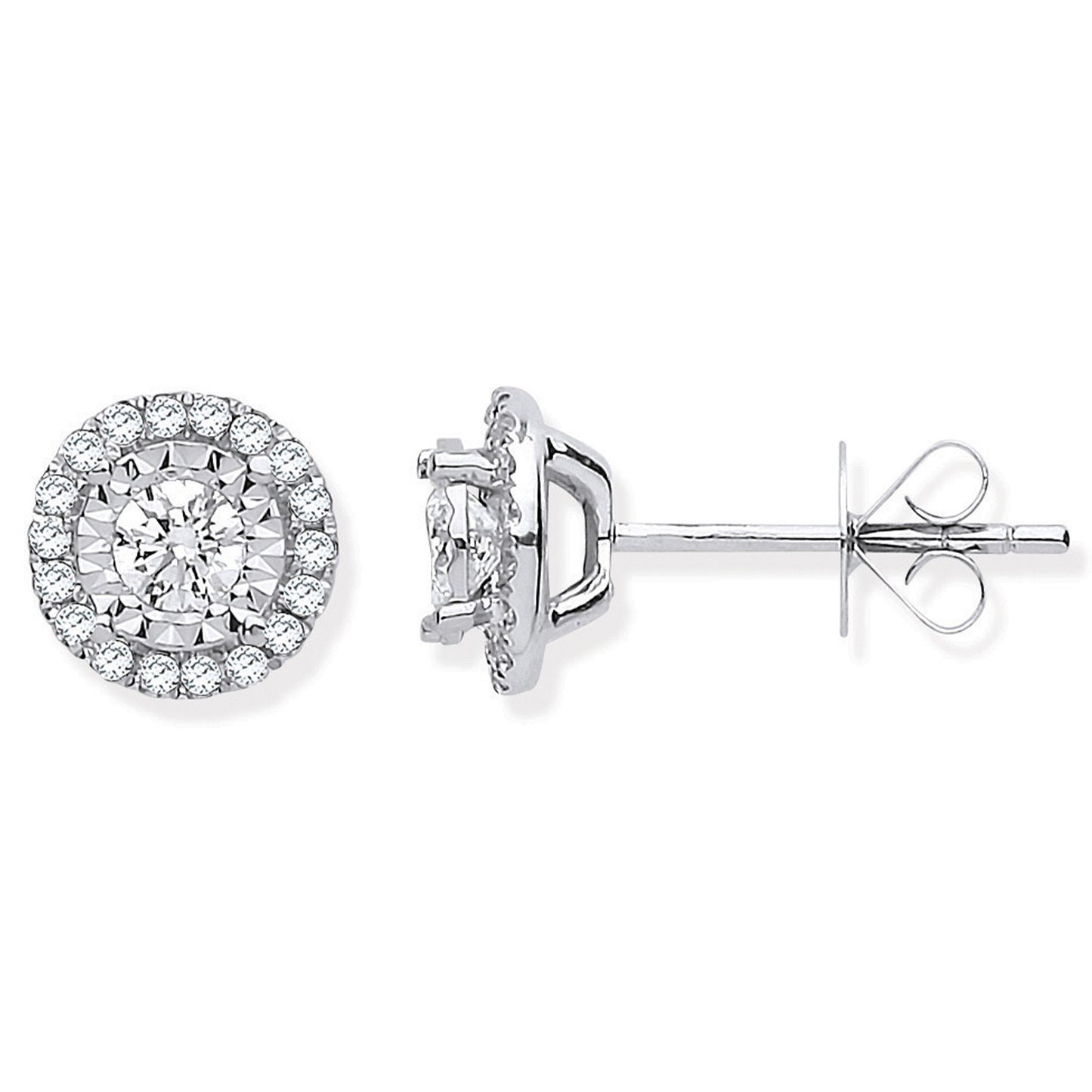 18ct White Gold Diamond Studs