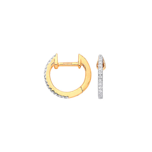9ct Gold Diamond Earrings