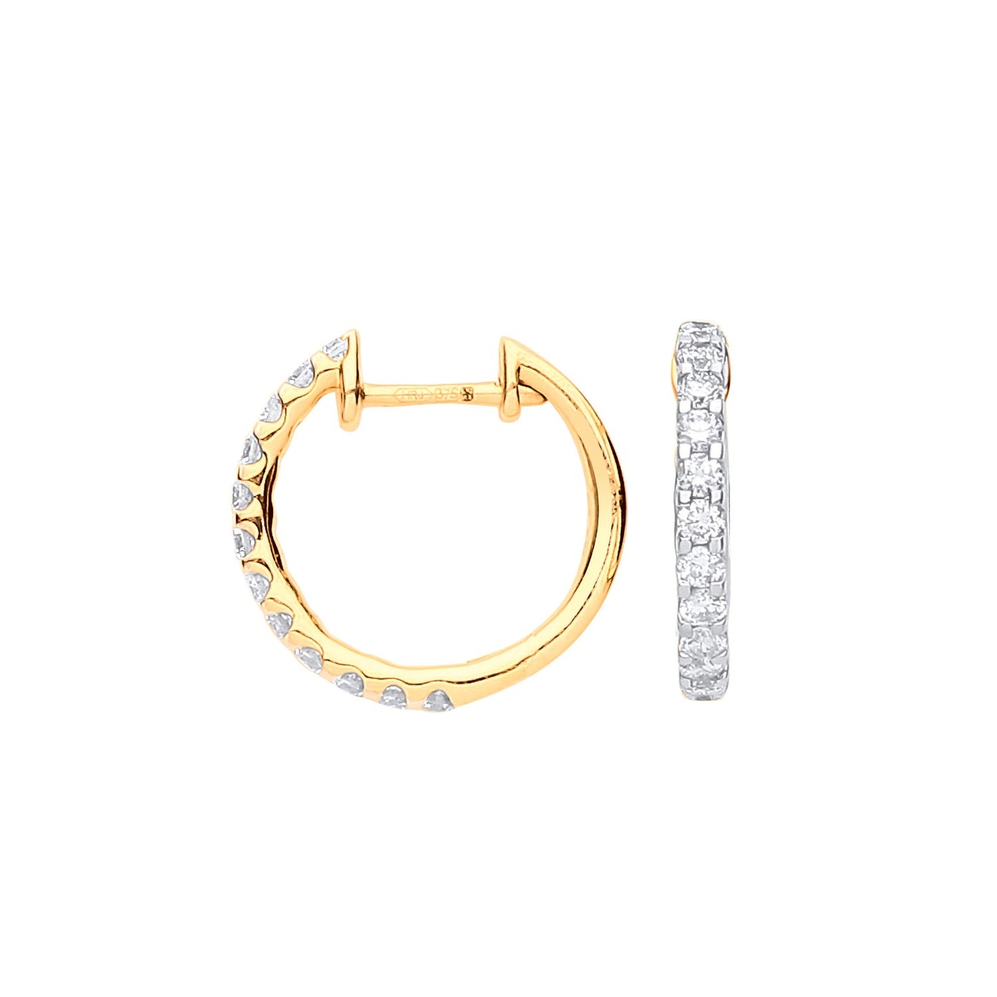 9ct Gold Diamond Earrings