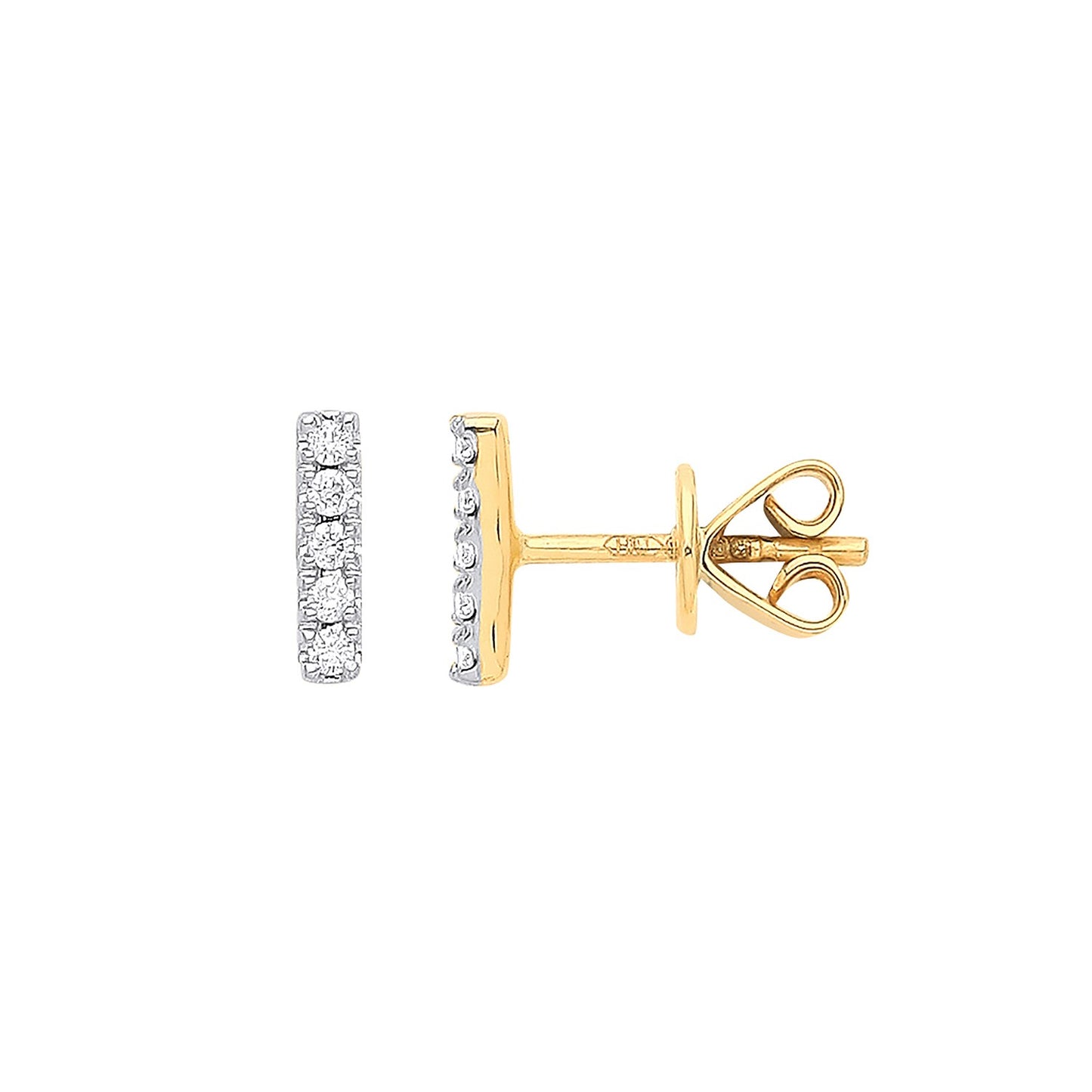 9ct Gold Diamond Earrings