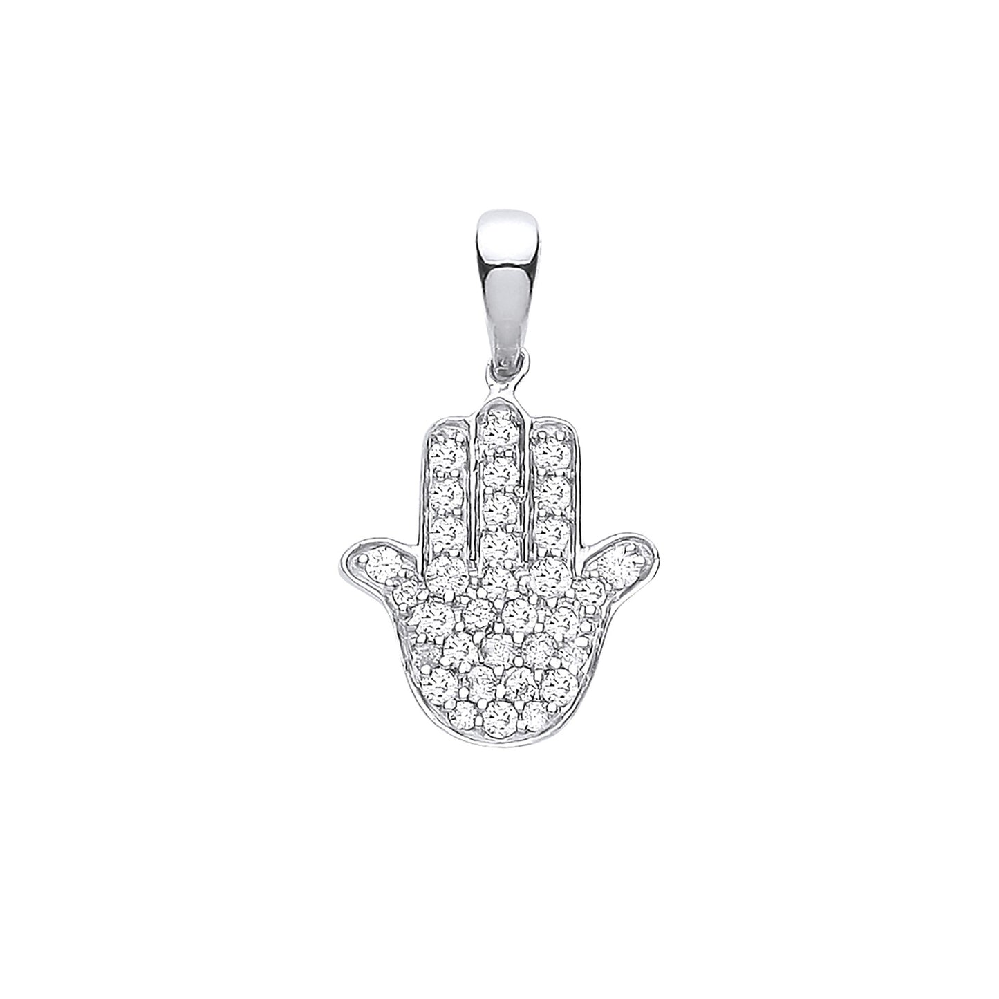 White Gold Diamonds Hamsa Pendant