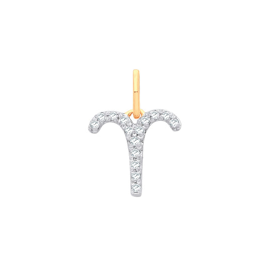Gold Aries Zodiac Pendant