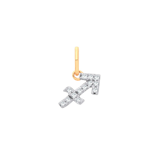 Gold Sagittarius Zodiac pendant